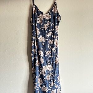 Forever 21 Navy Floral Maxi Dress